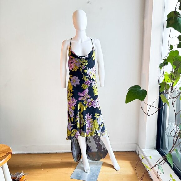 Joseph Ribkoff Bias Cut Floral Slip Dress S/M - Picture 2 of 12